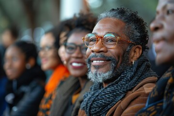 Senior citizens participating in mentorship program